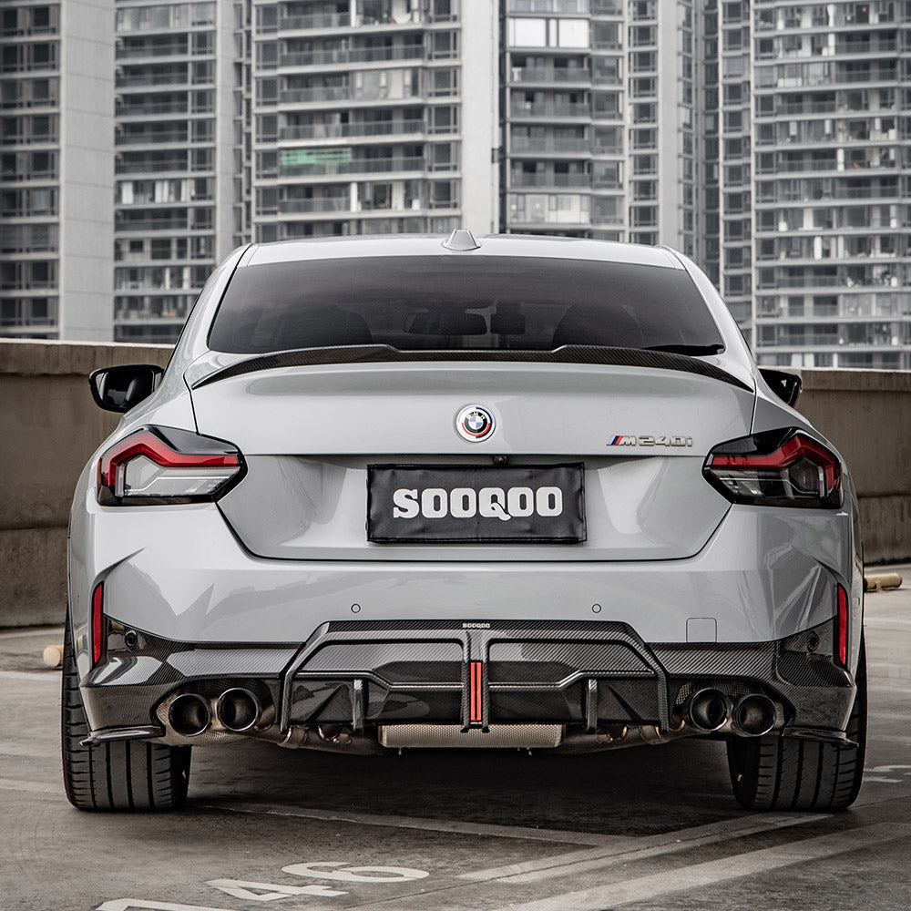 BMW 2 Series G42 Prepreg Carbon Fibre Rear Diffuser with Brake Light SOOQOO