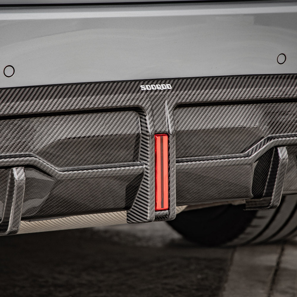 BMW 2 Series G42 Prepreg Carbon Fibre Rear Diffuser with Brake Light SOOQOO