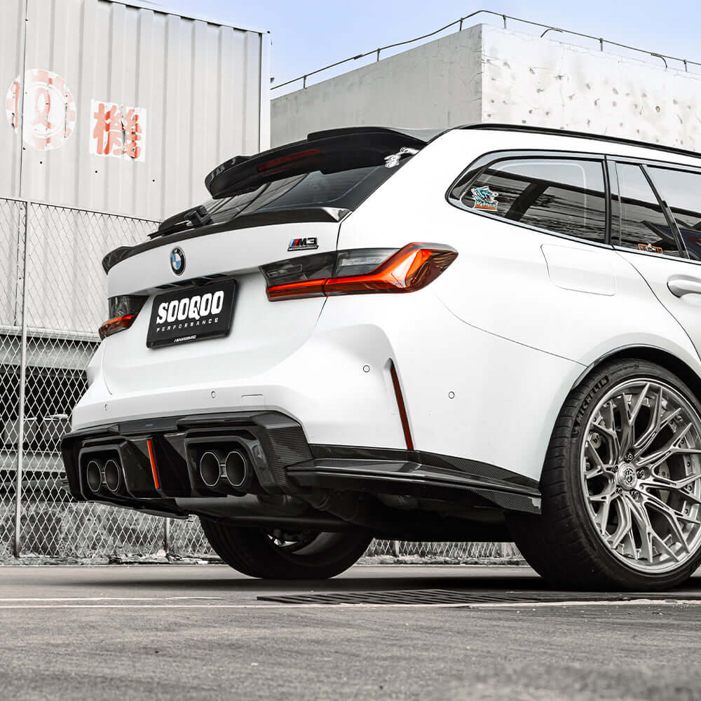 BMW M3 G80 Prepreg Carbon Fibre Rear Diffuser with Brake Light SOOQOO