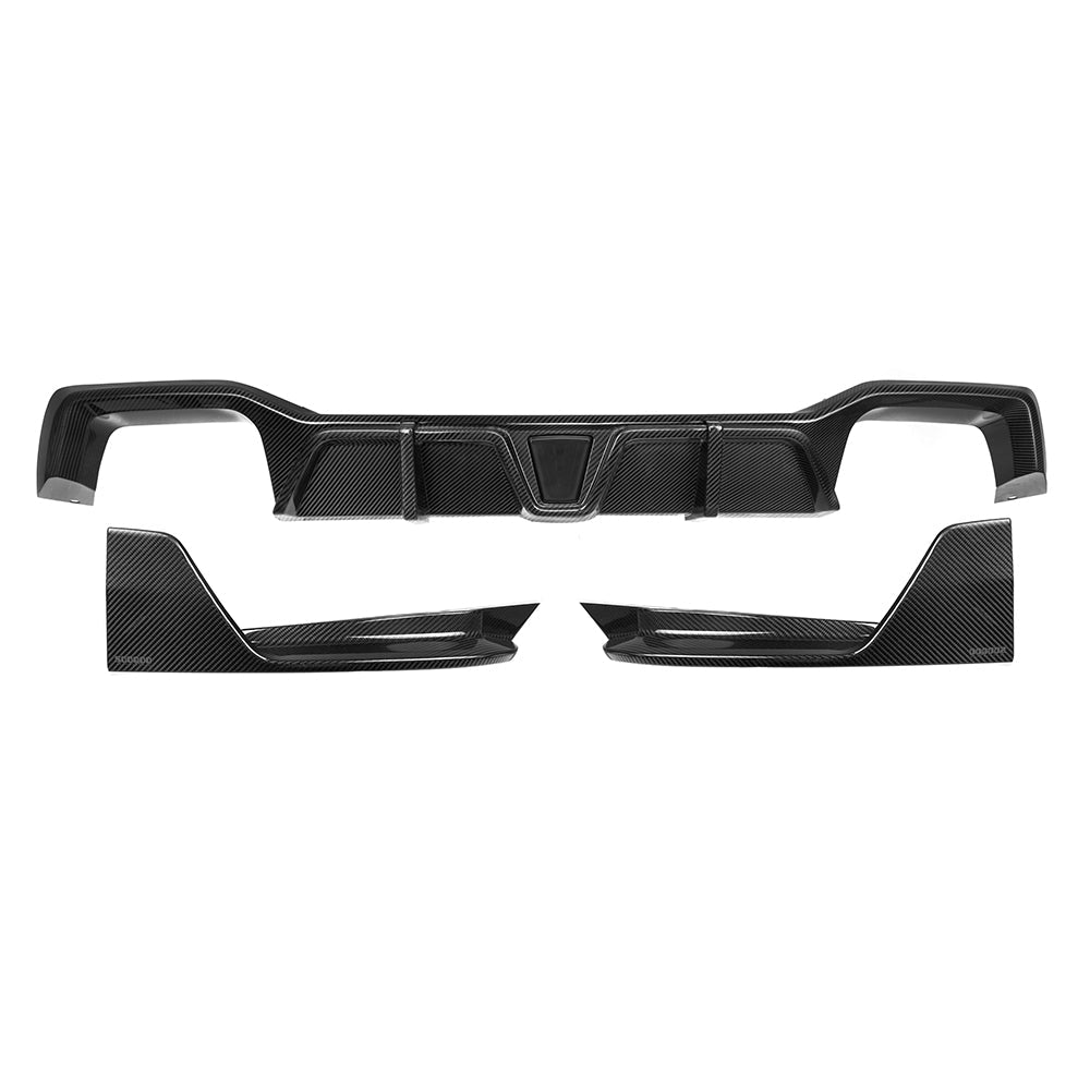 BMW X4M F98 Facelift Prepreg Carbon Fibre Rear Diffuser with Brake Light SOOQOO