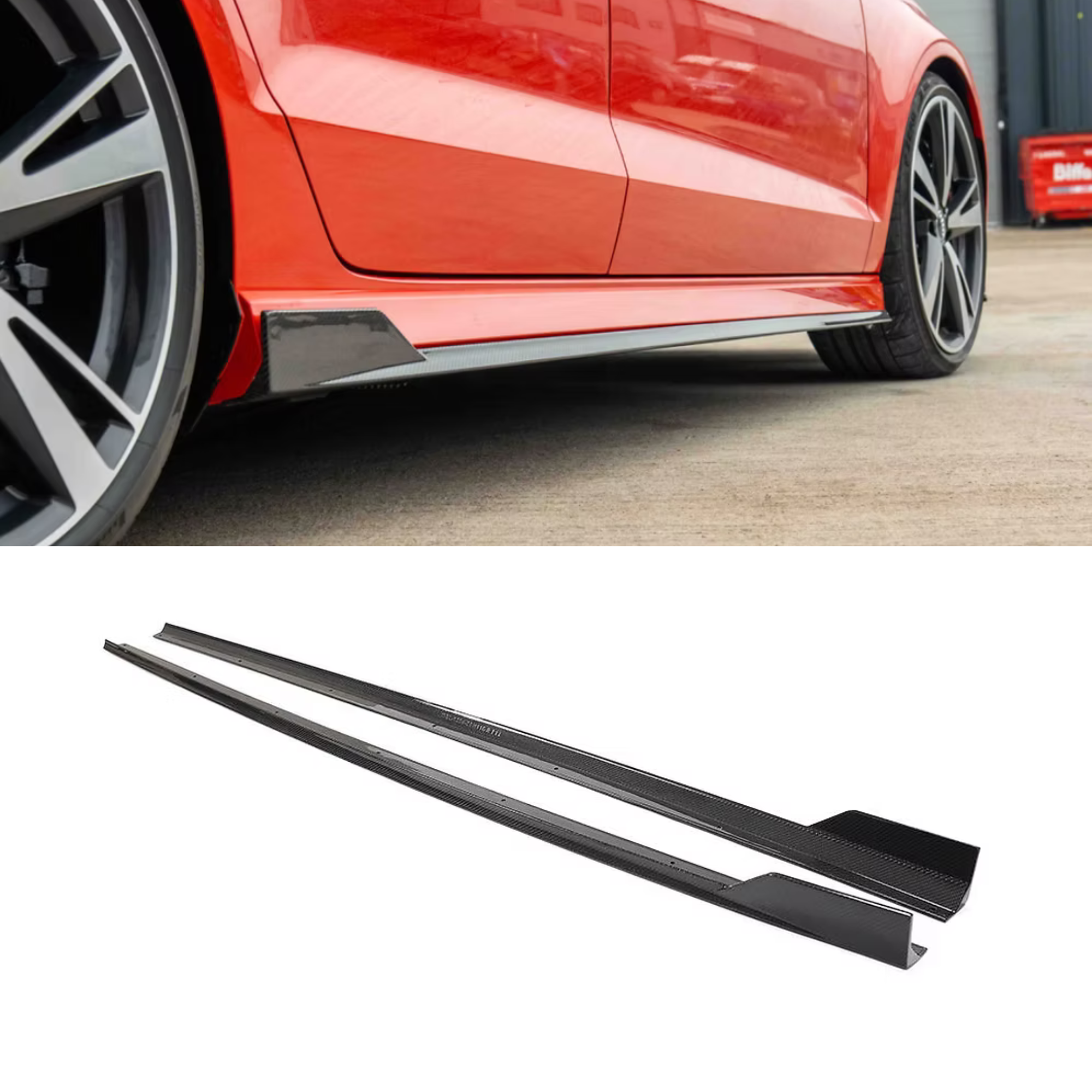 Audi S3/RS3 8V.5 Carbon Fiber Side Skirts V1 image 0