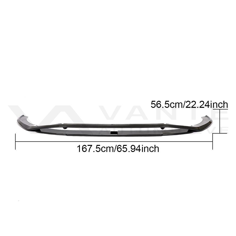 Audi A4 S-Line / S4 B9.5 Divisor de Labio Delantero de Fibra de Carbono