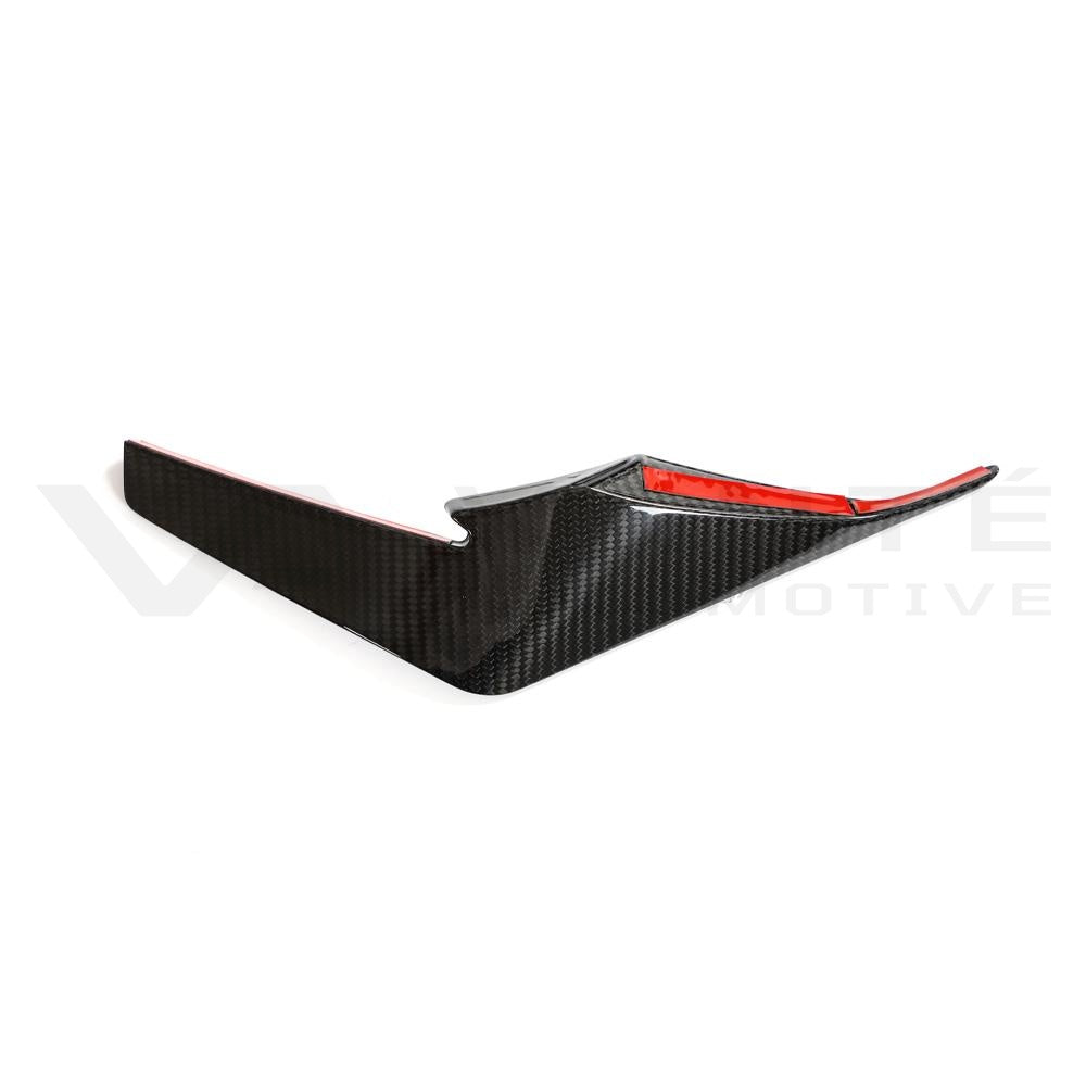 Audi R8 4S FL Carbon Fiber Front Bumper Canards V2
