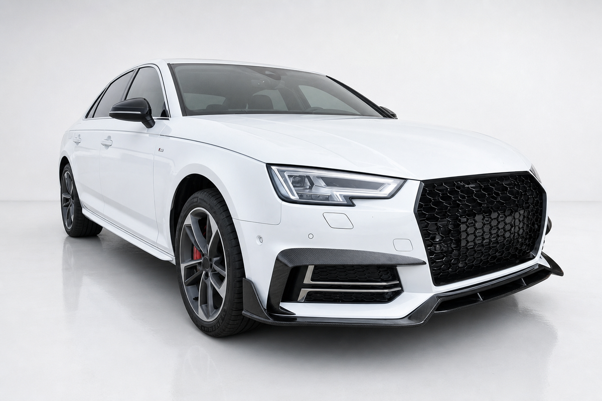Audi A4 S-Line B9 Carbon Fibre Nebelscheinwerfer Abdeckung Zierteile