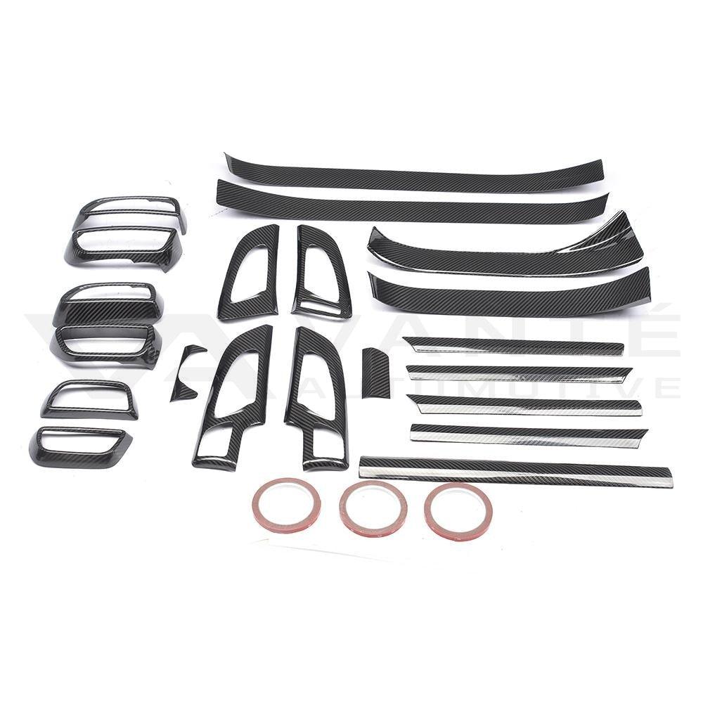 Porsche Cayenne 92A Dry Carbon Fibre Interior Dashboard Panel Trims Set