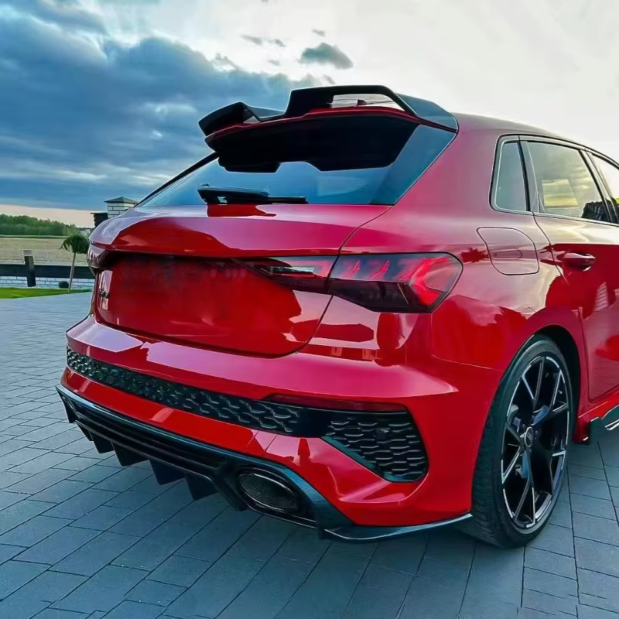 Audi RS3 8Y 2021+ Carbon Fiber Rear Diffuser Kit V2 image 3