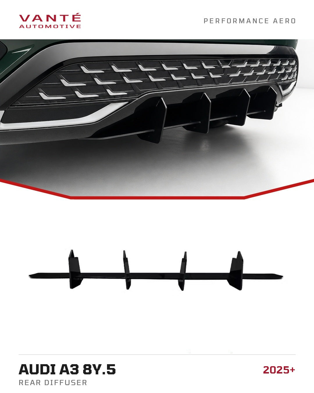 Audi A3 8Y.5 Rear Diffuser