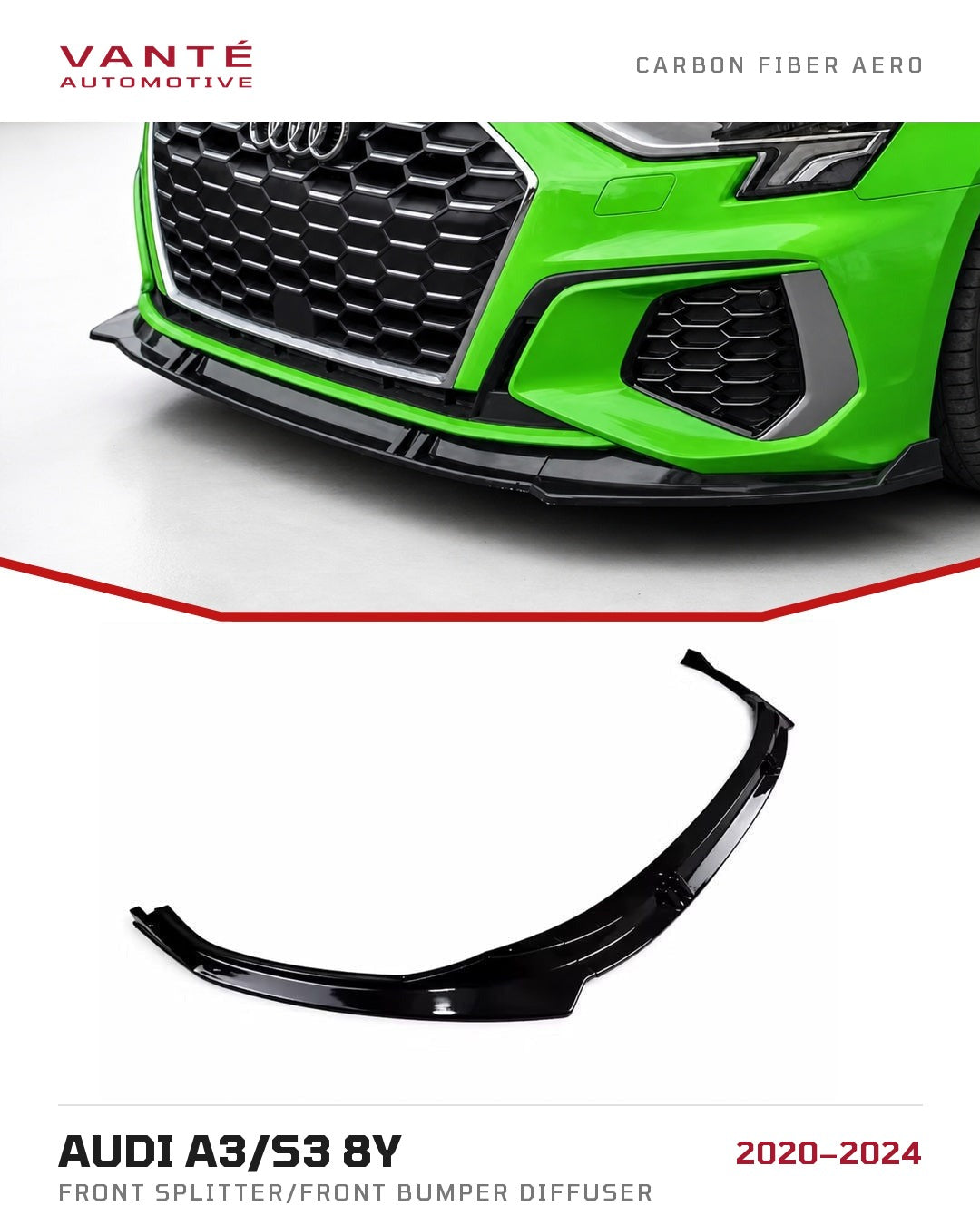 Audi A3/S3 8Y Front Splitter/Front Bumper Diffuser