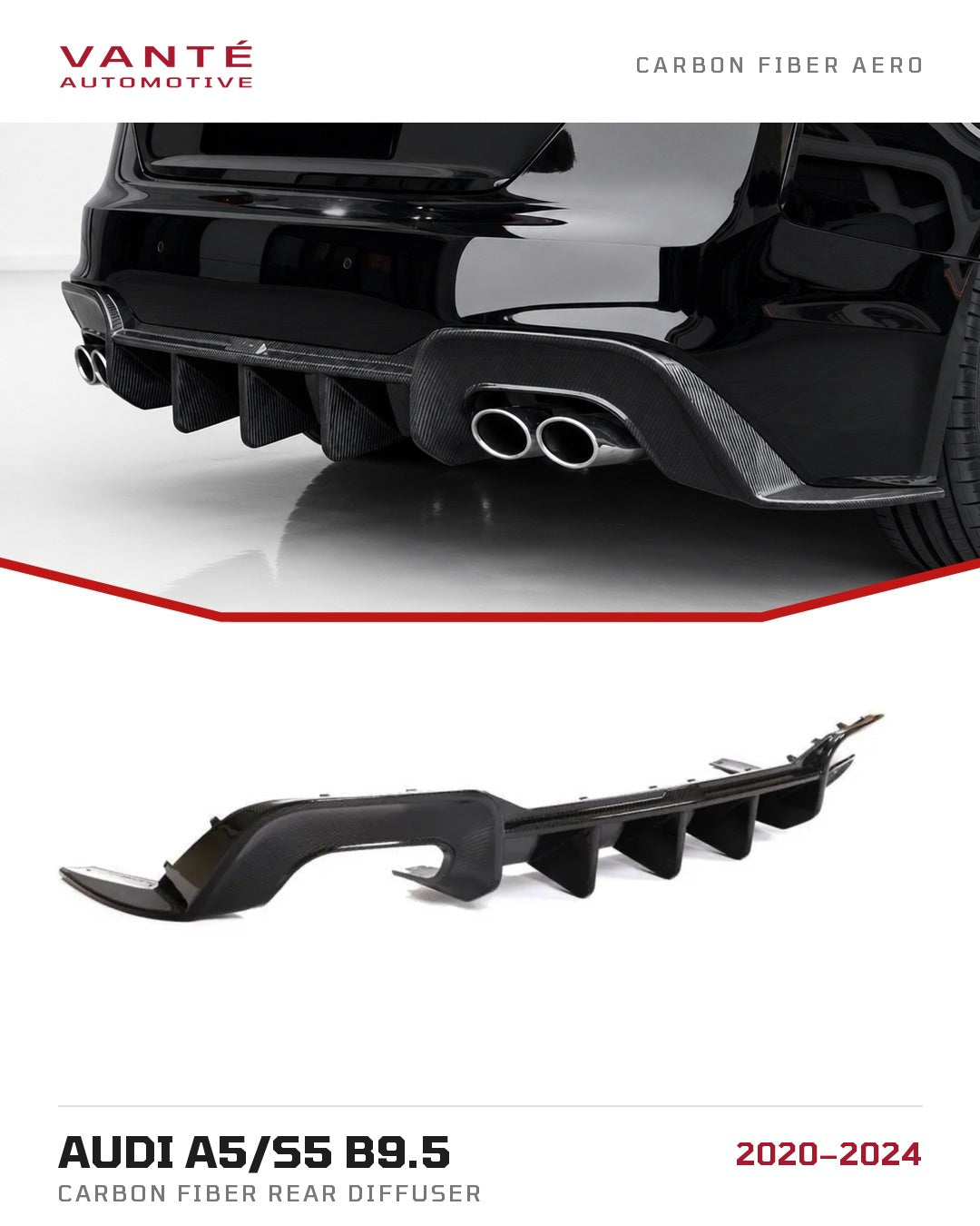 Audi A5/S5 B9.5 Carbon Fibre Rear Diffuser