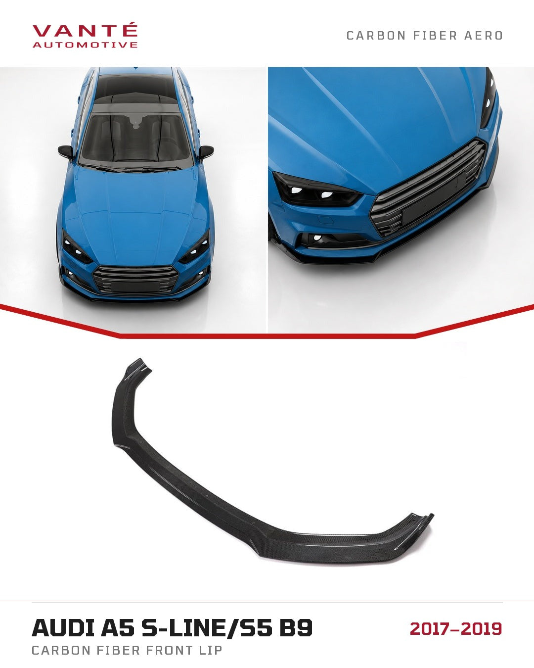 Audi A5 S-Line/S5 B9 Carbon Fibre Front Lip