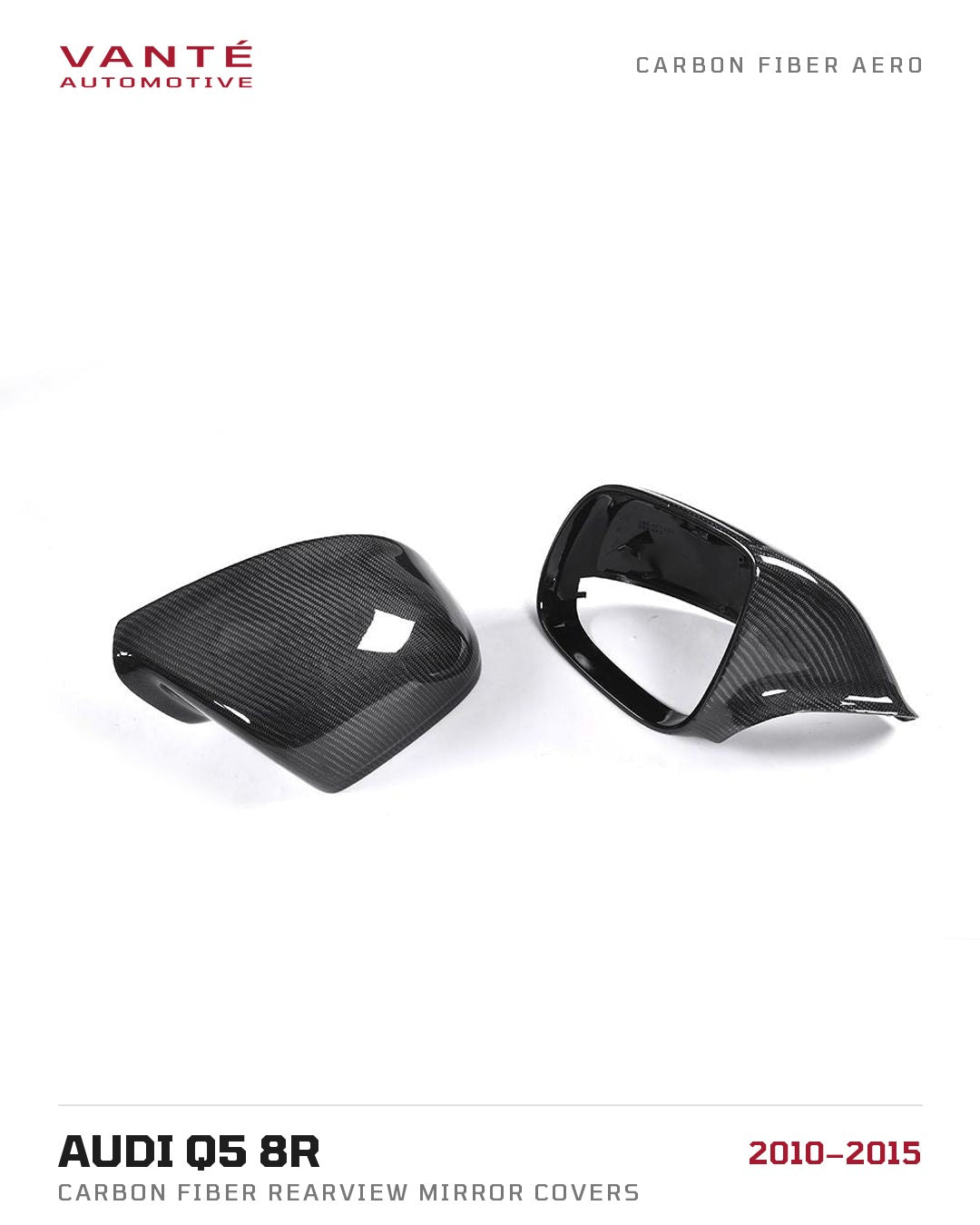 Audi Q5 8R Carbon Fibre Rearview Mirror Covers (LHD ONLY)