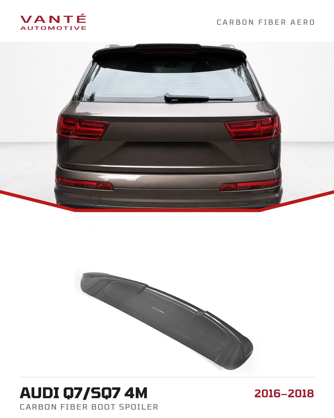 Audi Q7/SQ7 4M Carbon Fibre Boot Spoiler