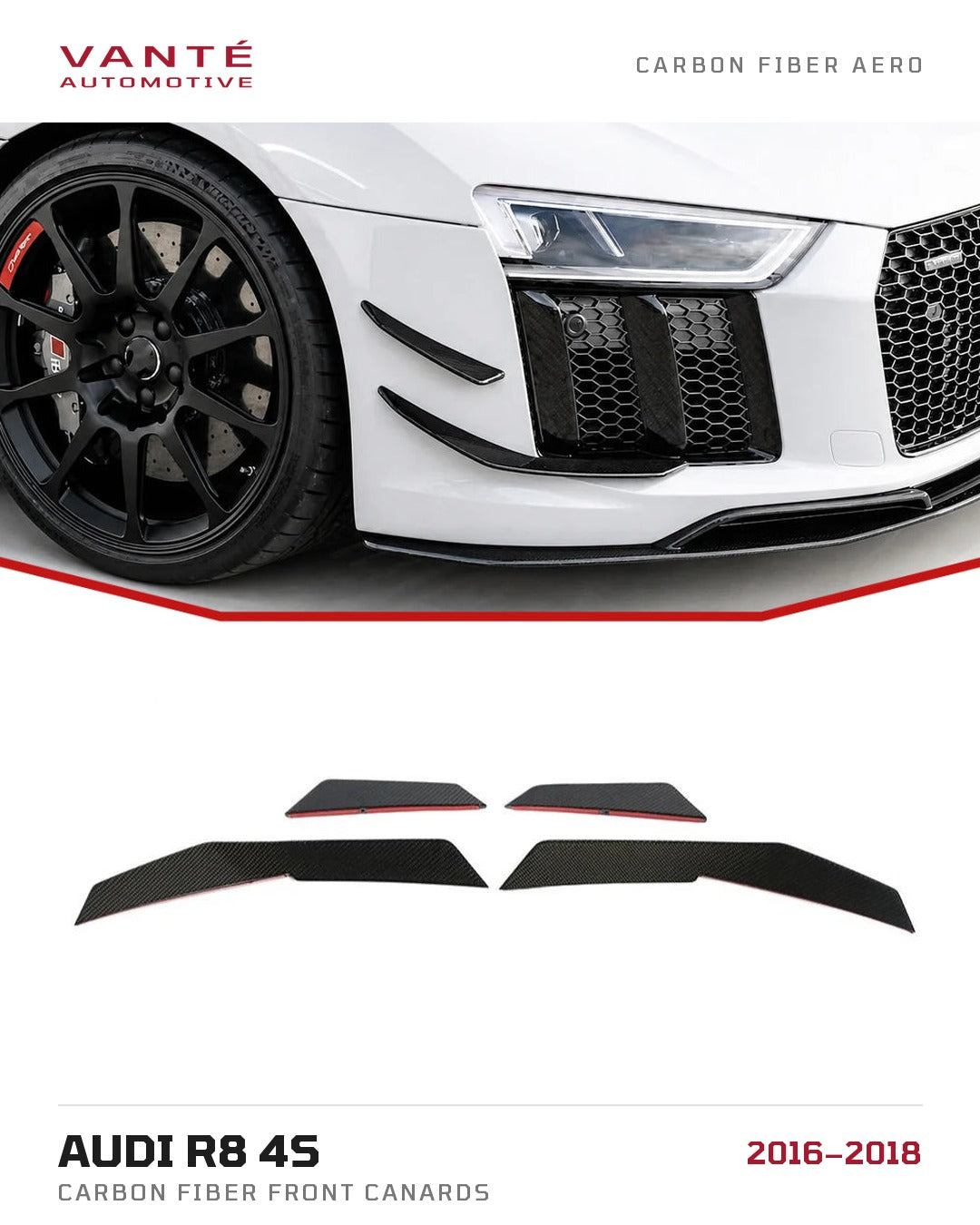 Audi R8 4S Carbon Fibre Front Canards