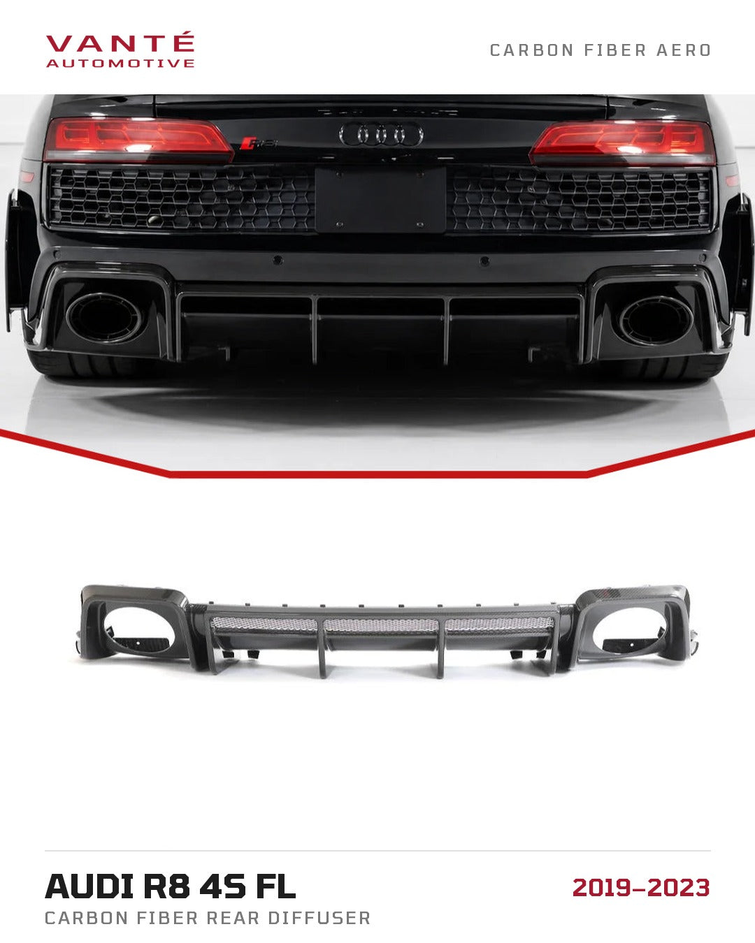 Audi R8 4S FL Carbon Fibre Rear Diffuser