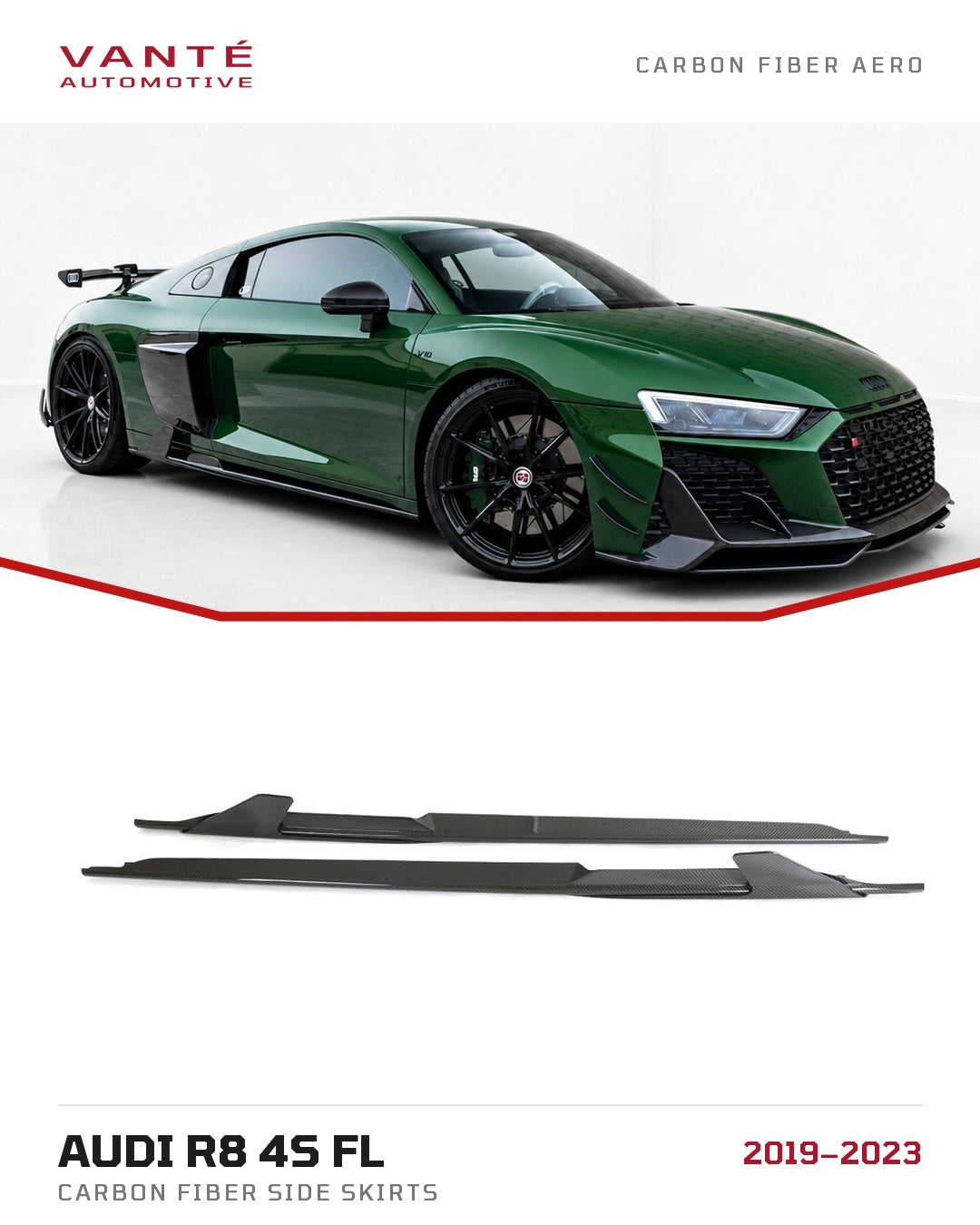 Audi R8 4S FL Carbon Fibre Side Skirts
