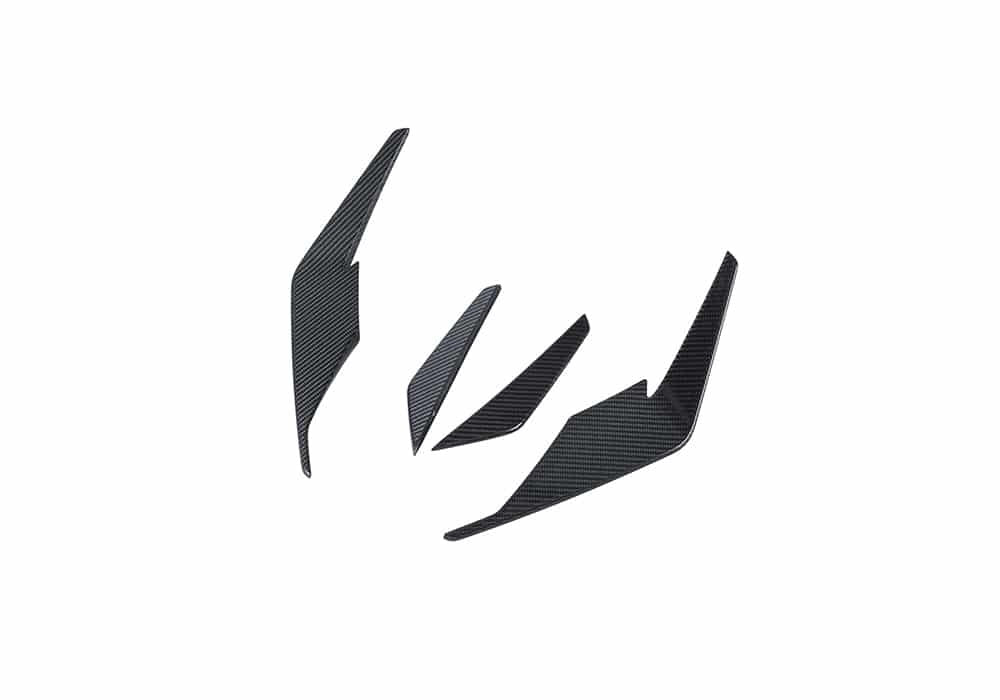 Audi R8 Mk2.5 Carbon Fibre Front Canards - prepreg dry carbon aero upgrade