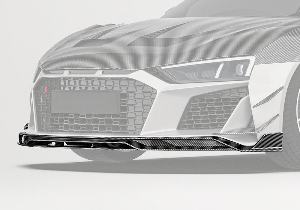 Audi R8 Mk2.5 Carbon Fibre Front Lip - prepreg dry carbon autoclave race-inspired upgrade