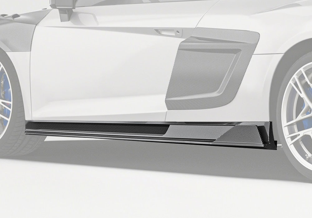 Audi R8 Mk2.5 Carbon Fibre Side Skirts - lightweight aerodynamic upgrade for Type 4S