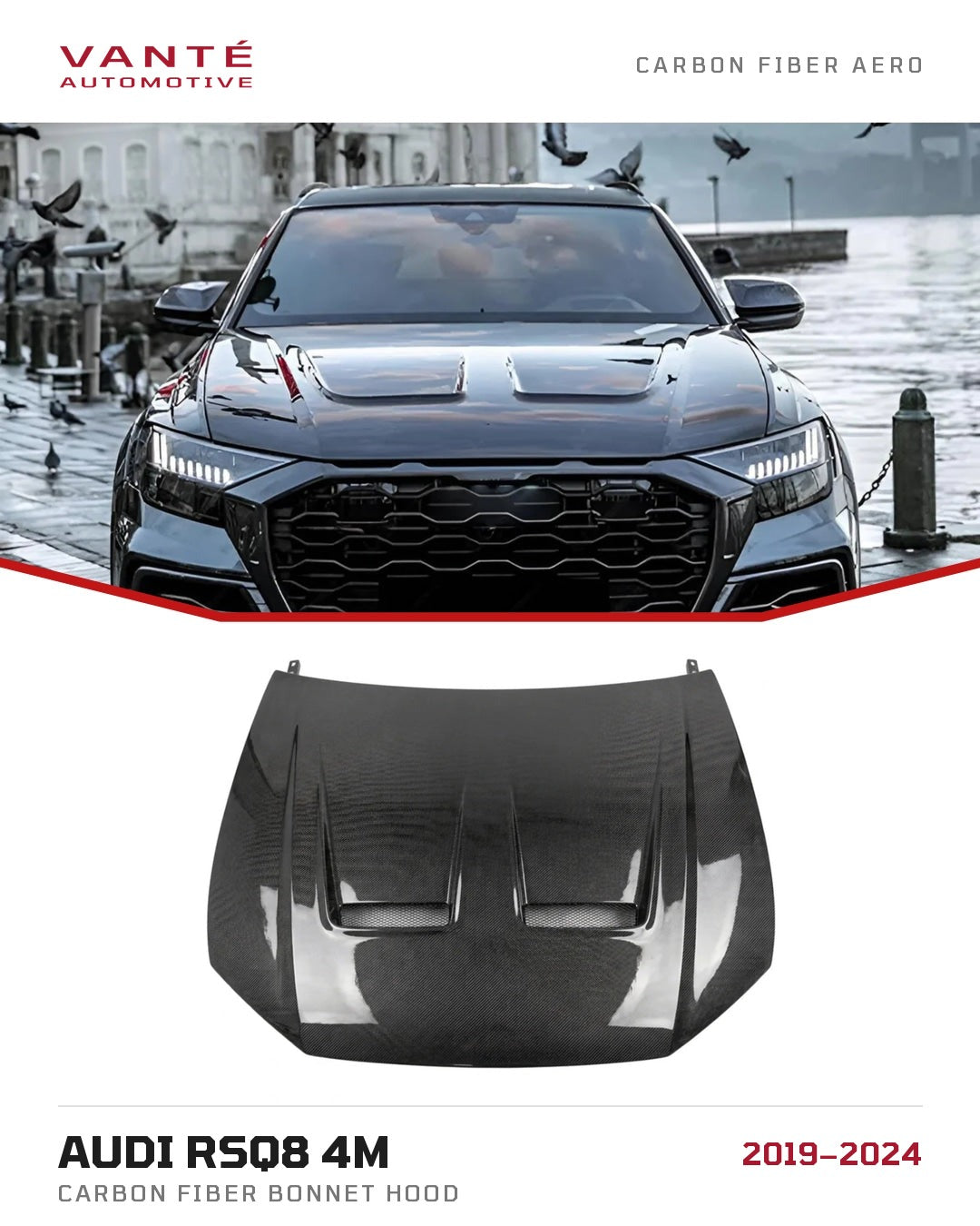 Audi RSQ8 4M Carbon Fibre Bonnet Hood