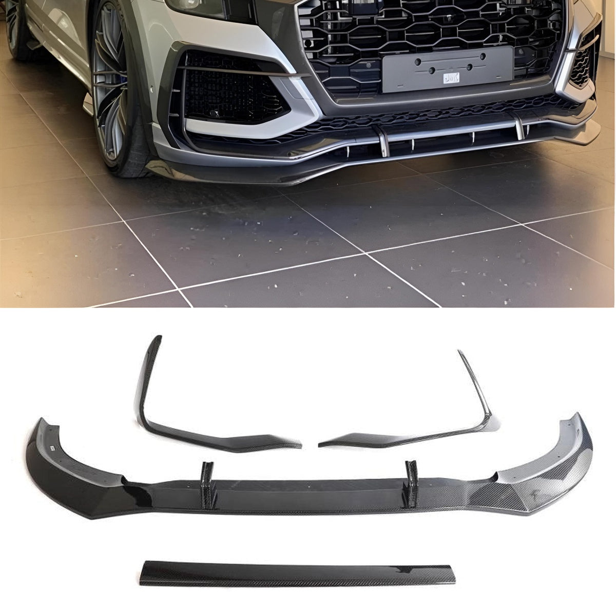 Audi RSQ8 4M Carbon Fibre Front Lip Splitter