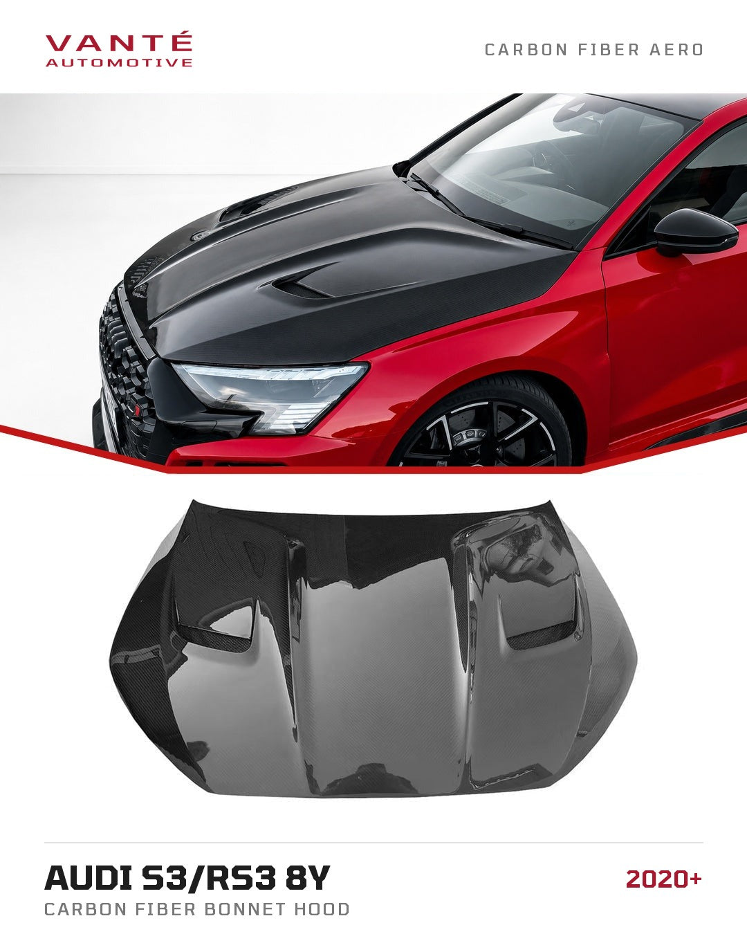 Audi S3/RS3 8Y Carbon Fibre Bonnet Hood