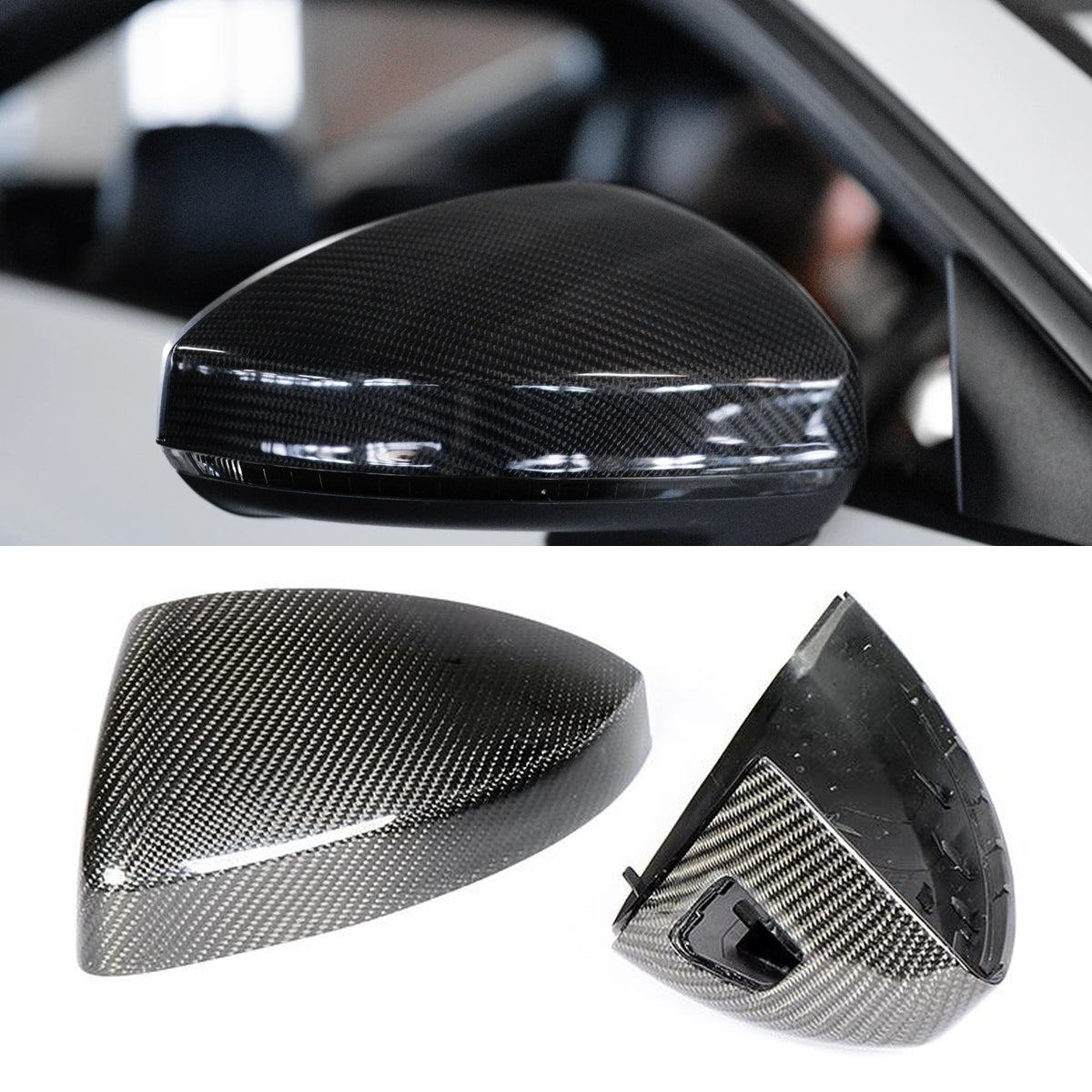 Audi TT/TTS/TTRS 8S (MK3) Carbon Fiber Rear View Side Mirror Covers/Replacement