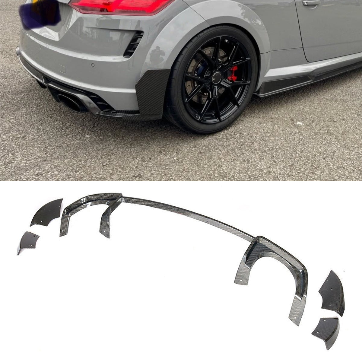 Audi TTRS 8S (MK3) Carbon Fiber Rear Diffuser