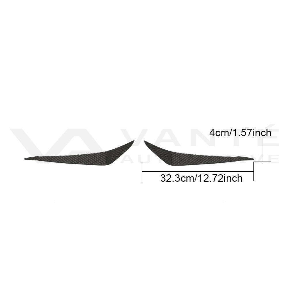 Porsche 718 Boxster Cayman 982 Dry Carbon Fibre Front Bumper Air Vent Fins