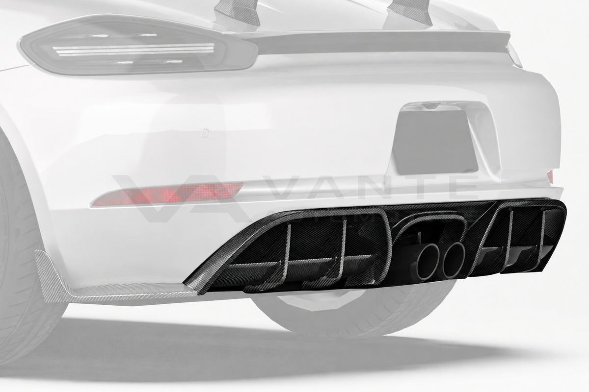 Porsche 718 Boxster/Cayman Carbon Fibre Rear Diffuser – image 4