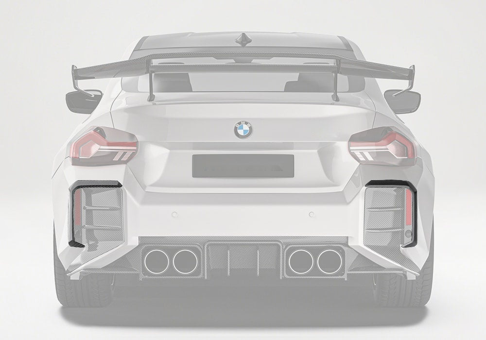 BMW M2 G87 Carbon Fibre Rear Canards - aggressive aerodynamic styling upgrade