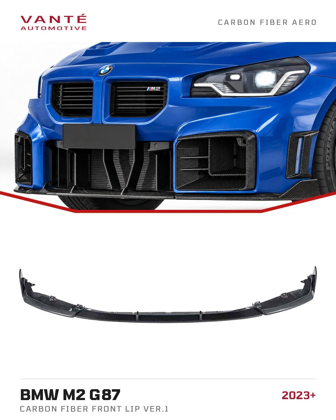 BMW M2 G87 Carbon Fibre Front Lip Ver.1