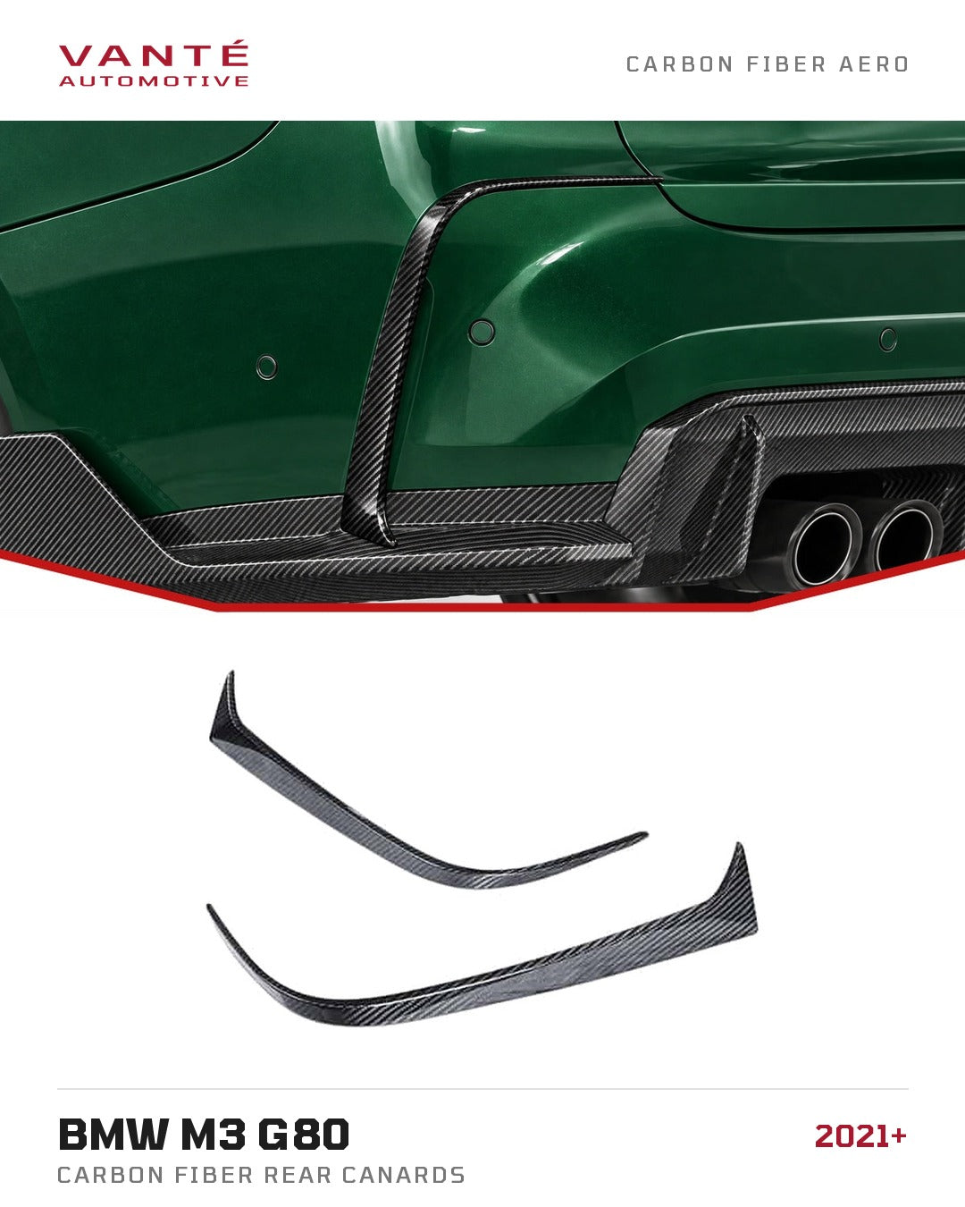 BMW M3 G80 Carbon Fibre Rear Canards