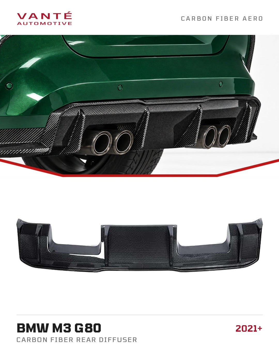 BMW M3 G80 Carbon Fibre Rear Diffuser