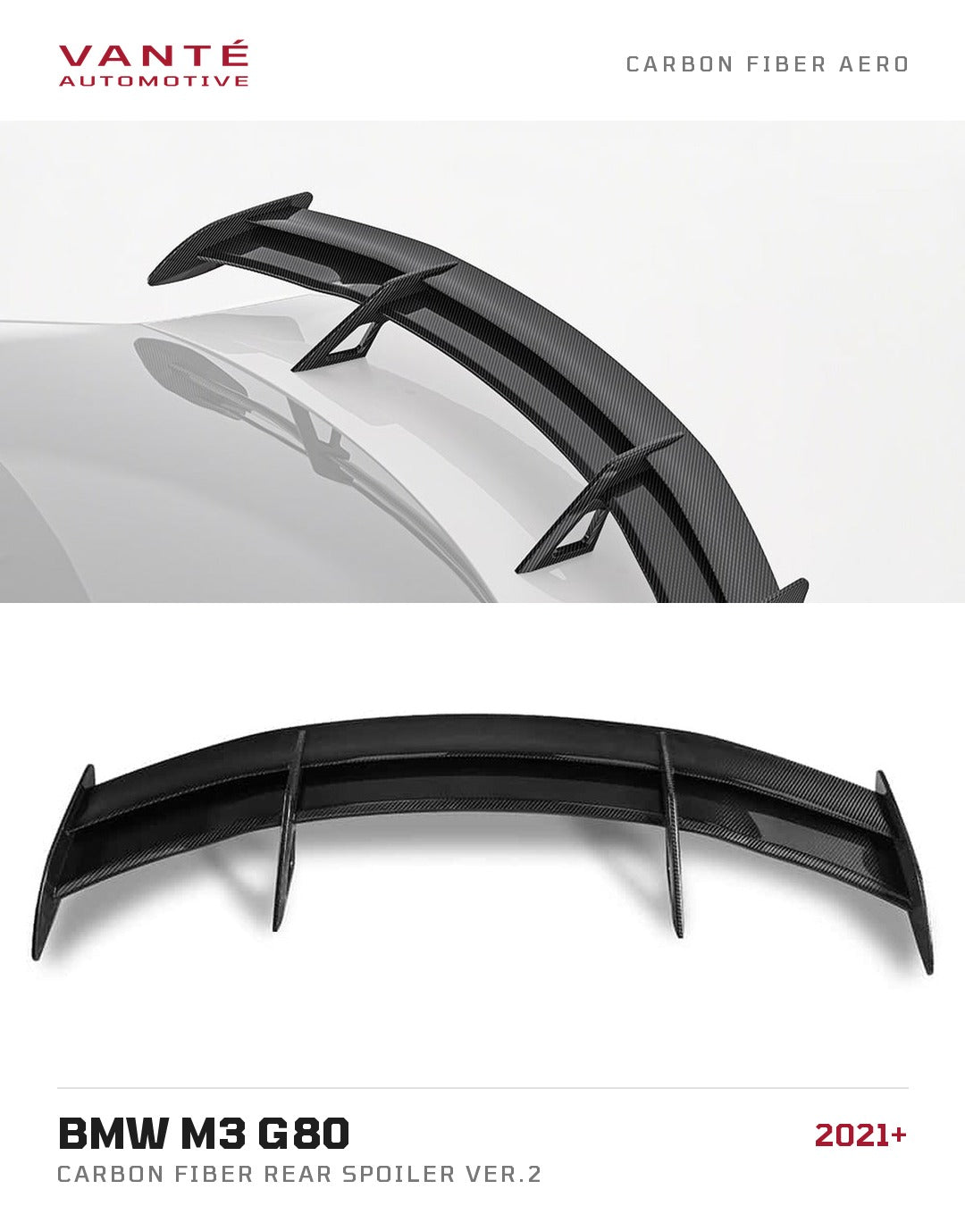 BMW M3 G80 Carbon Fibre Rear Spoiler Ver.2