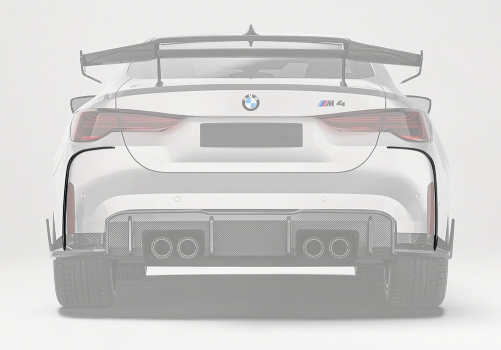 BMW M4 G82 G83 Carbon Fibre Rear Canards - aerodynamic track-inspired upgrade