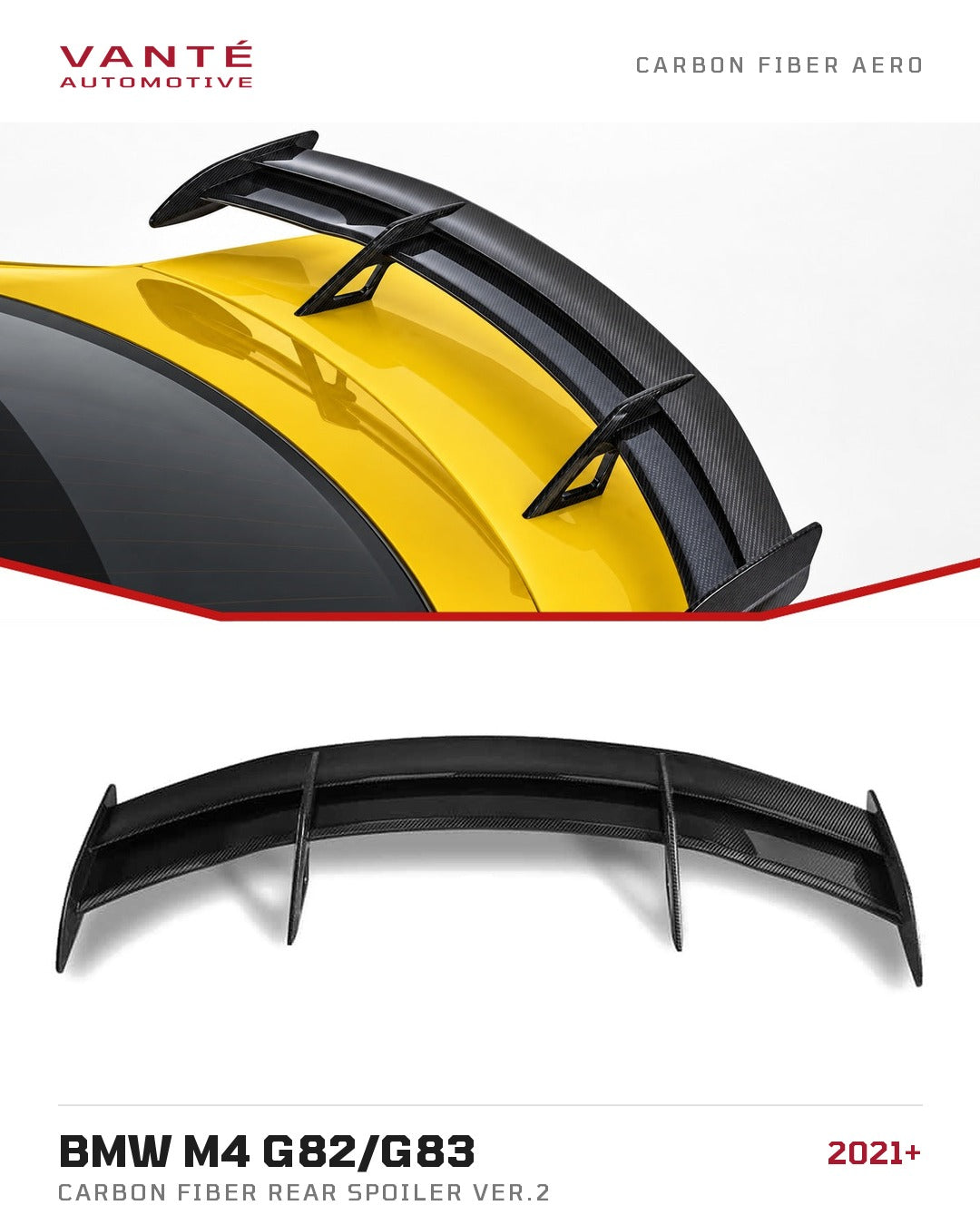 BMW M4 G82/G83 Carbon Fibre Rear Spoiler Ver.2