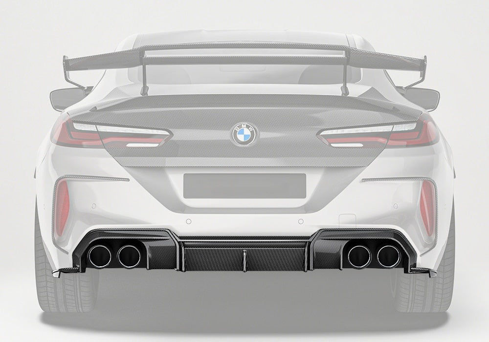 BMW M8 F91 F92 F93 Carbon Fibre Rear Diffuser - race-inspired aerodynamic upgrade