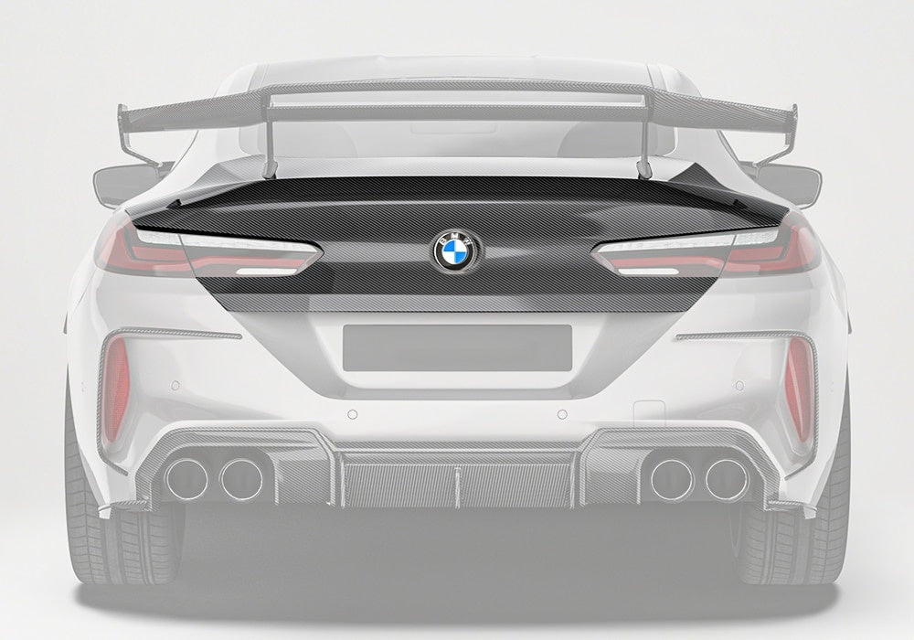 BMW M8 F91 F92 F93 Carbon Fibre Boot Lid - lightweight performance upgrade with gloss finish