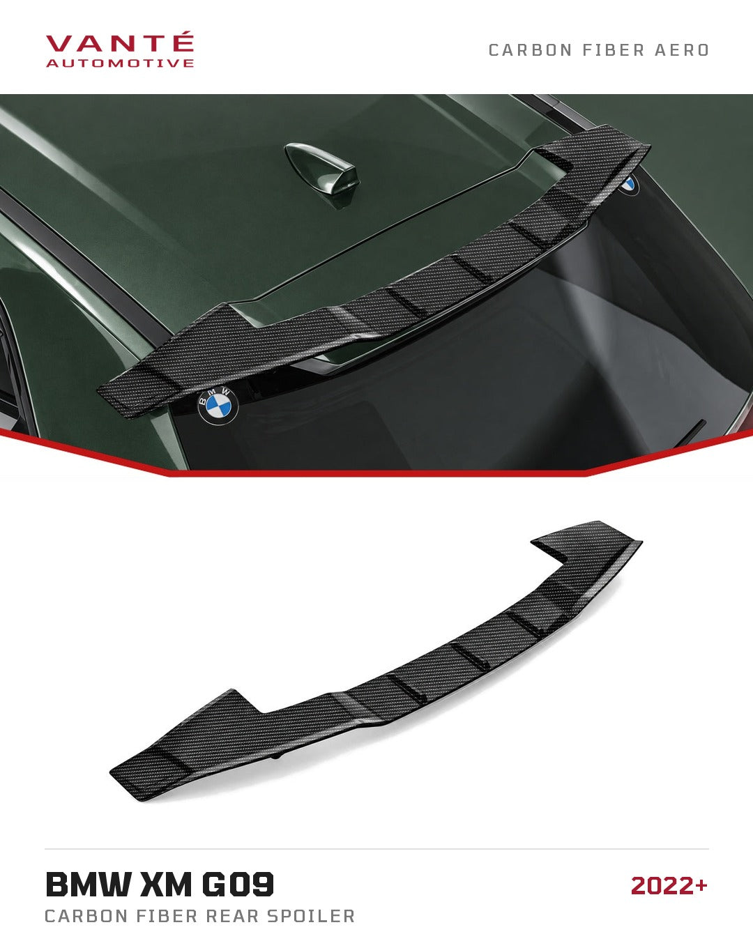 BMW XM G09 Carbon Fibre Rear Spoiler