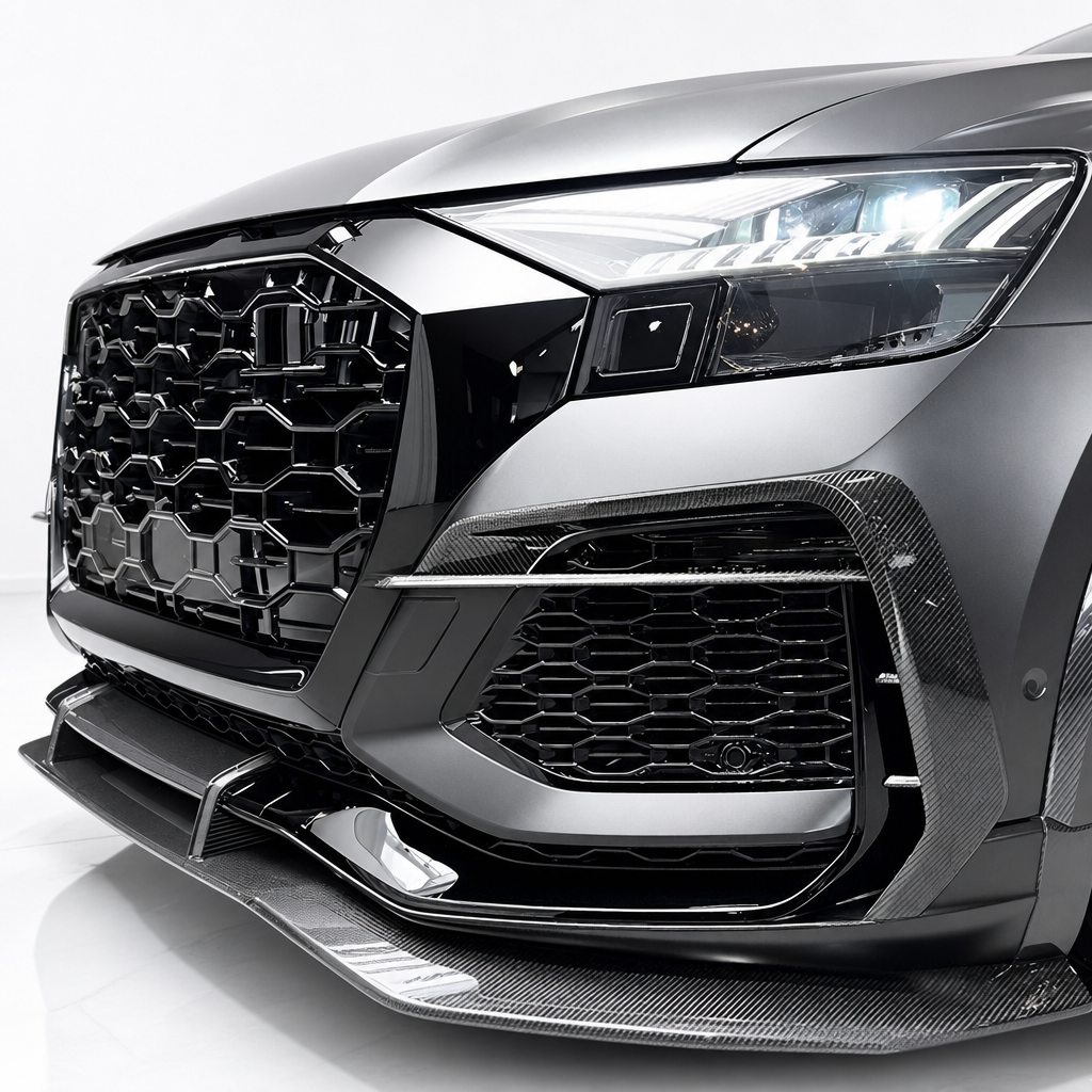 Audi RSQ8 4M Carbon Fiber Front Canards/Bumper Trim/Foglamp Covers