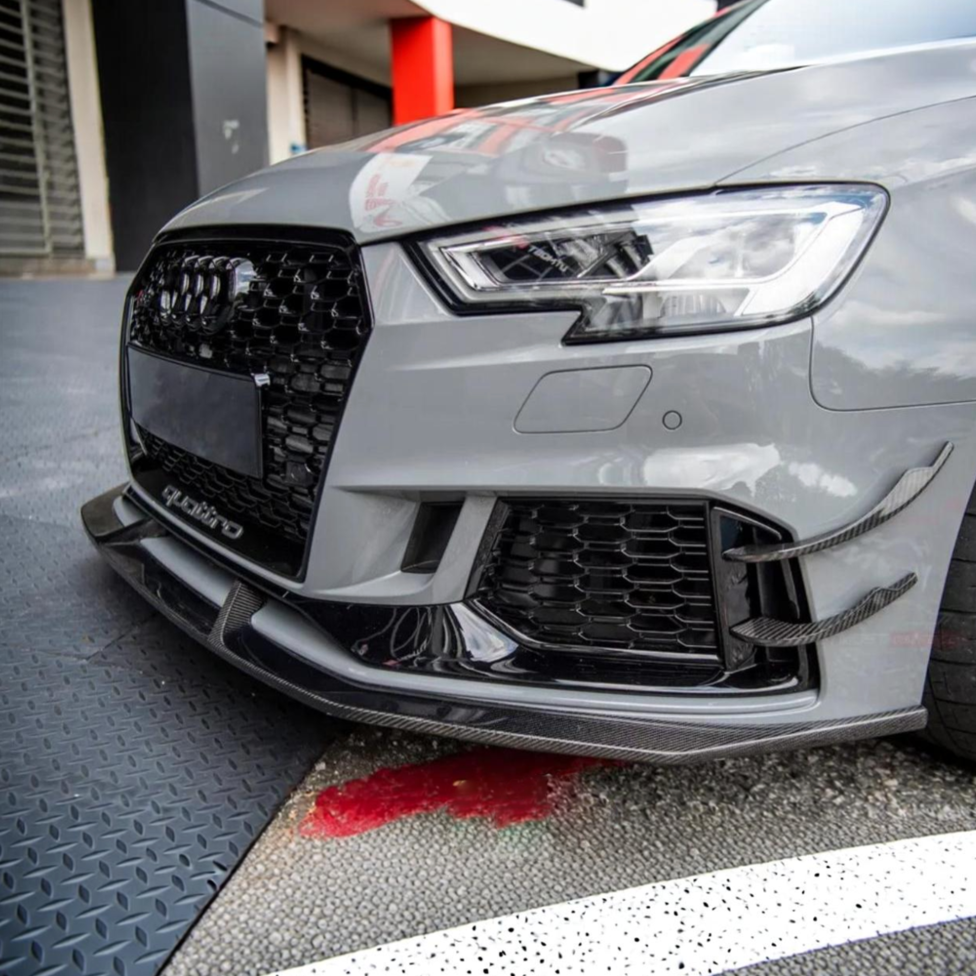 Audi RS3 8V.5 Carbon Fiber Front Bumper Splitter Lip V1 image 1
