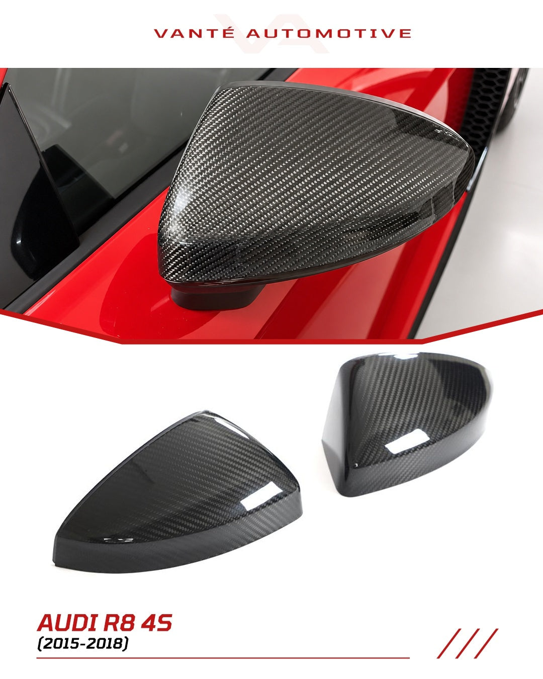 Audi R8 4S Carbon Fiber Spiegelkappen