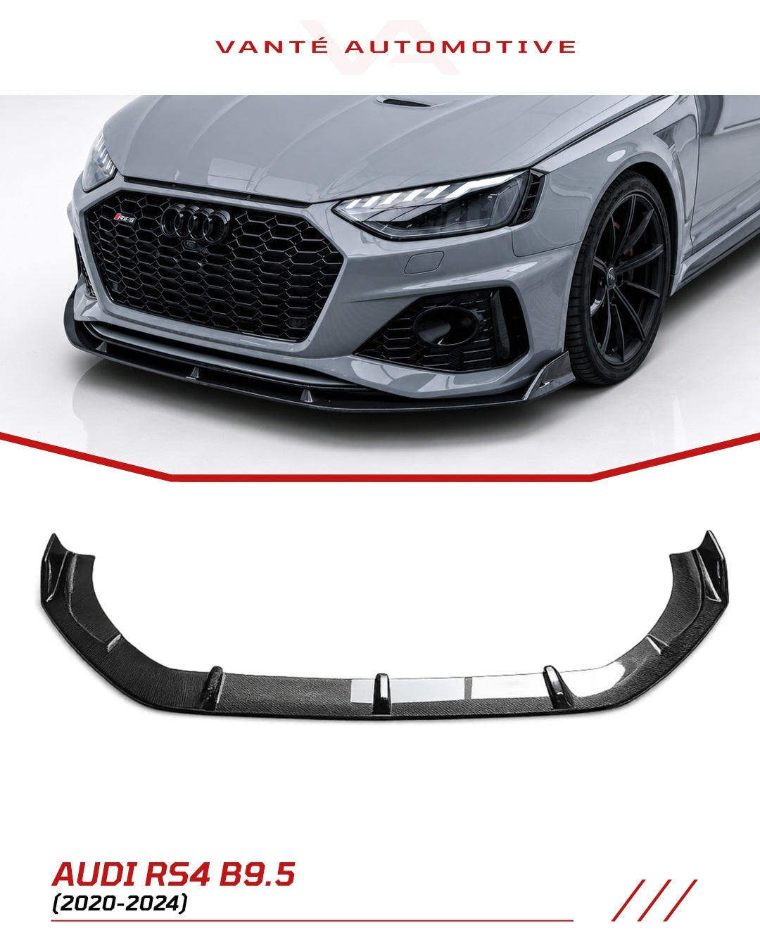 Audi RS4 B9.5 Carbon Fibre Front Splitter