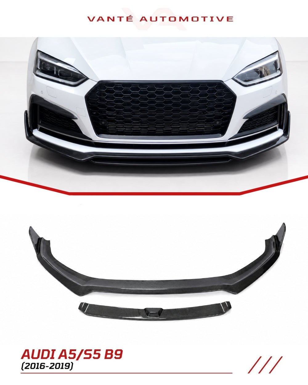 Audi A5 S-Line/S5 B9 Carbon Fibre Frontlip