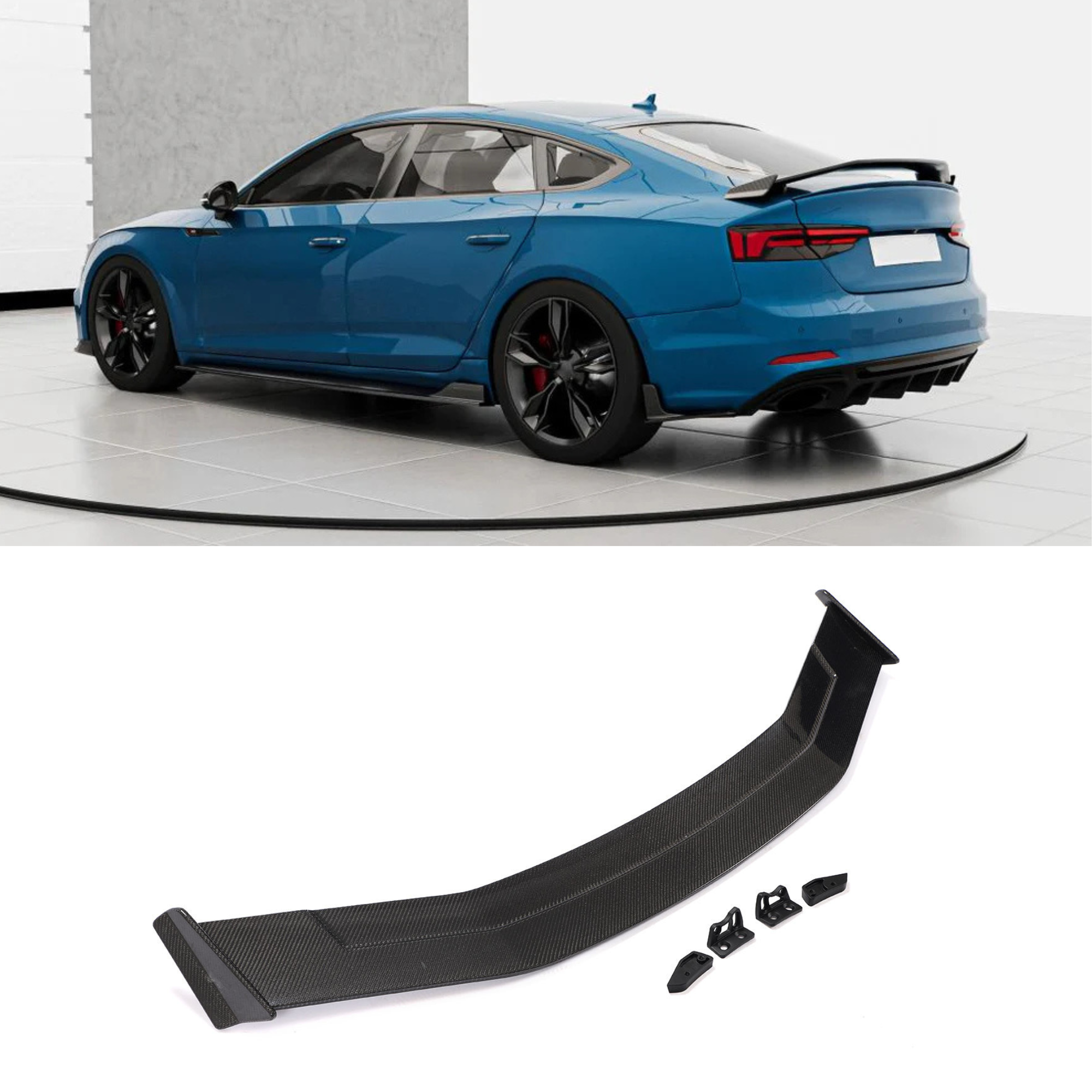 Audi A5 S5 RS5 B9 and B9.5 Dry Carbon Fibre Rear Trunk Spoiler