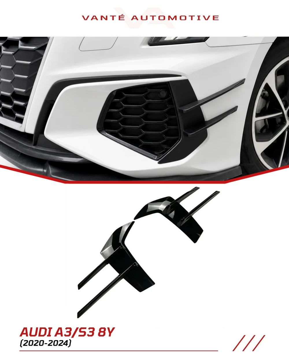 Canards/Alerones de parachoques delantero para Audi A3 S-Line/S3 8Y