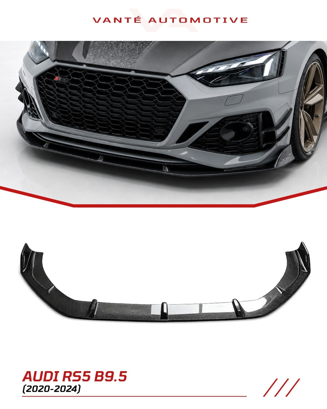 Audi RS5 B9.5 Carbon Fibre Front Splitter