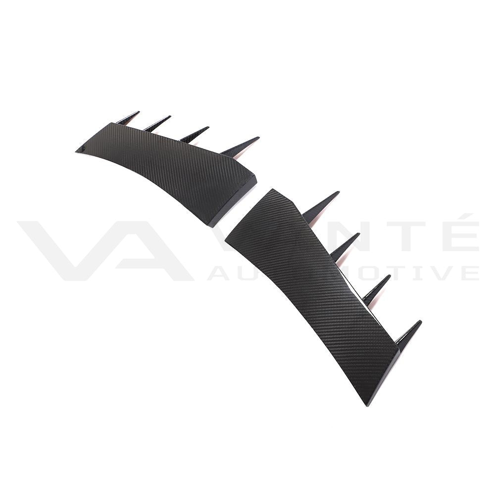 Audi R8 4S Carbon Fiber Front Bumper Blades Canards