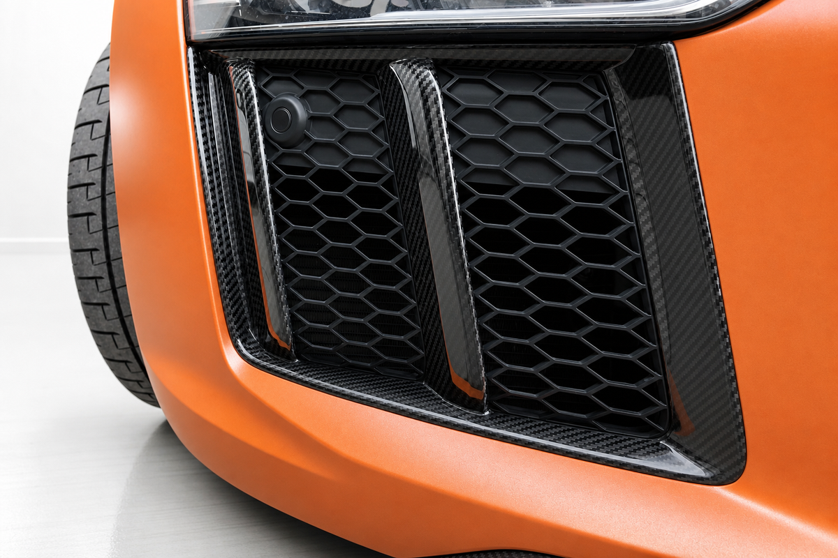 Audi R8 4S Prese d'Aria Laterali Paraurti Anteriore in Carbonio