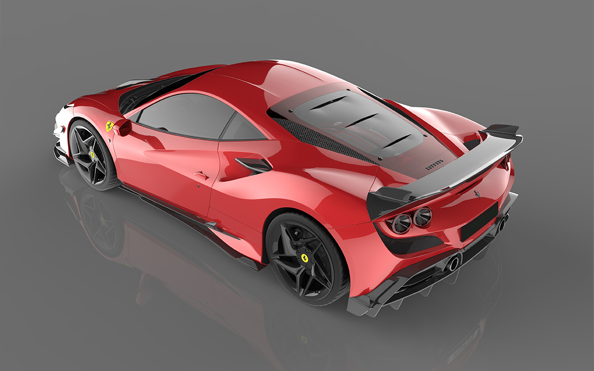 Ferrari F8 Tributo Carbon Fibre Aerodynamics Kit